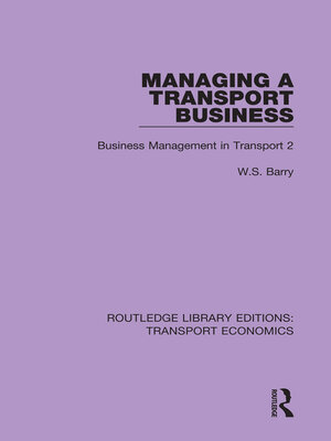cover image of Managing a Transport Business